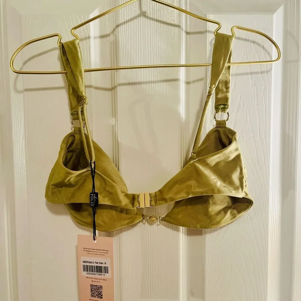 Oh Polly Pear Green Bikini Top NWT!!